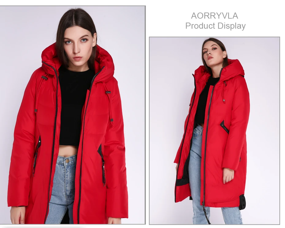 AORRVLA зимний женский пуховик длинный с капюшоном биопухом пуховик толстый хлопок Повседневная женская зимняя куртка хорошего качества