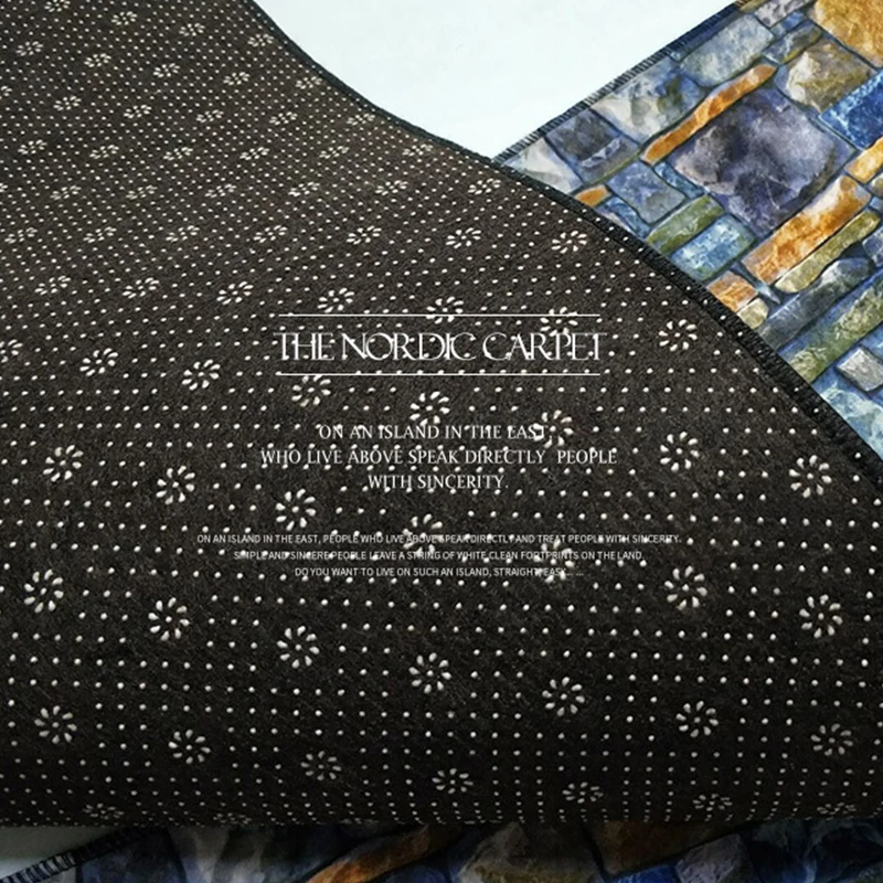 Скандинавский кухонный коврик Holaroom ковер с 3d рисунком геометрический напольный