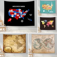 world map tapestry bedroom abstract map wall hanging tapestry aesthetic home decor wall blanket for bedroom living room dorm