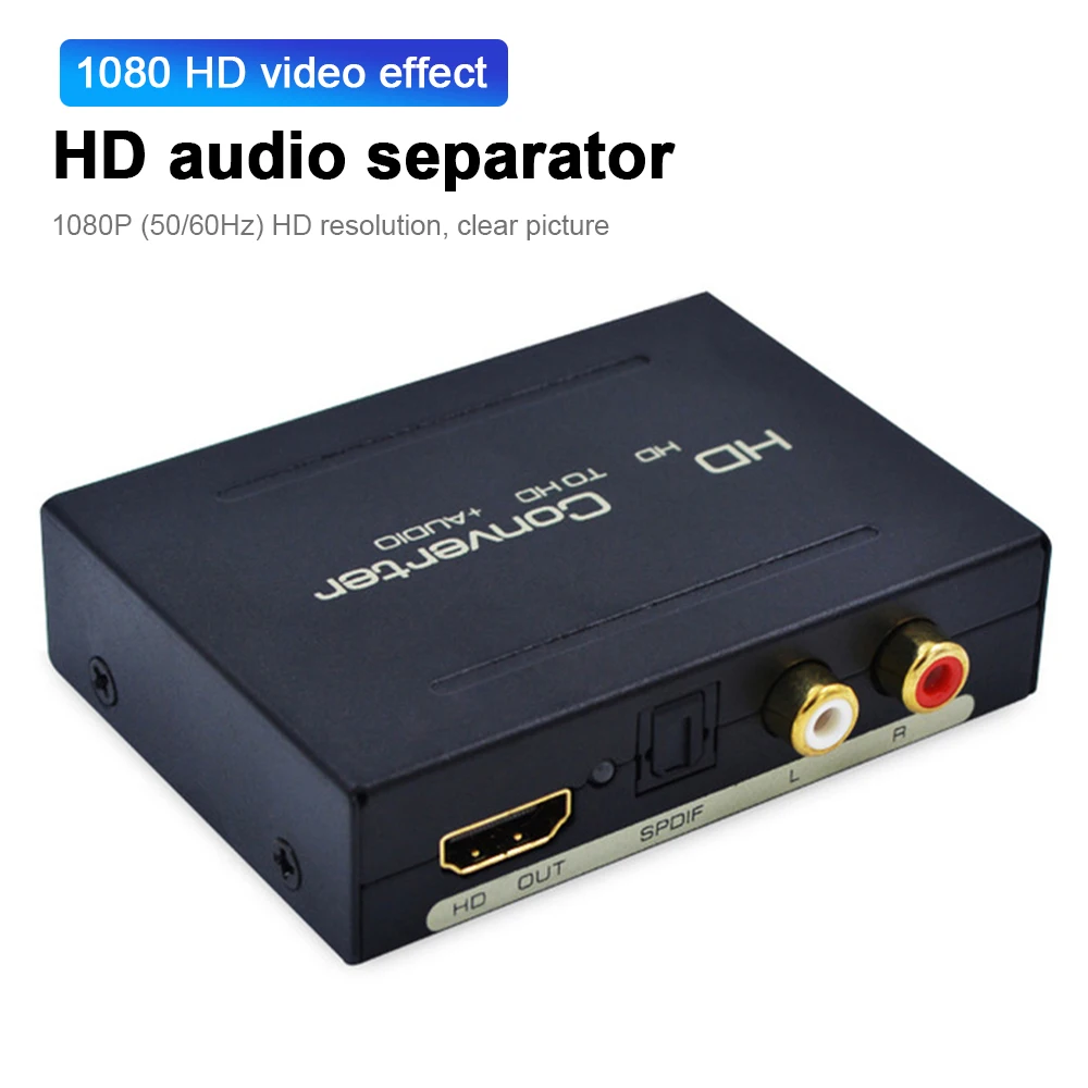 

Audio Extractor Converter 1080P SPDIF RCA Stereo Audio HDMI-compatible Splitter 5.1CH Format Output Adapter for TV DVD Player