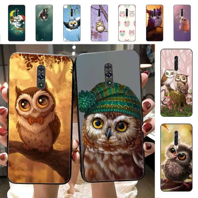 

Owl Phone Case for Vivo Y91C Y11 17 19 17 67 81 Oppo A9 2020 Realme c3