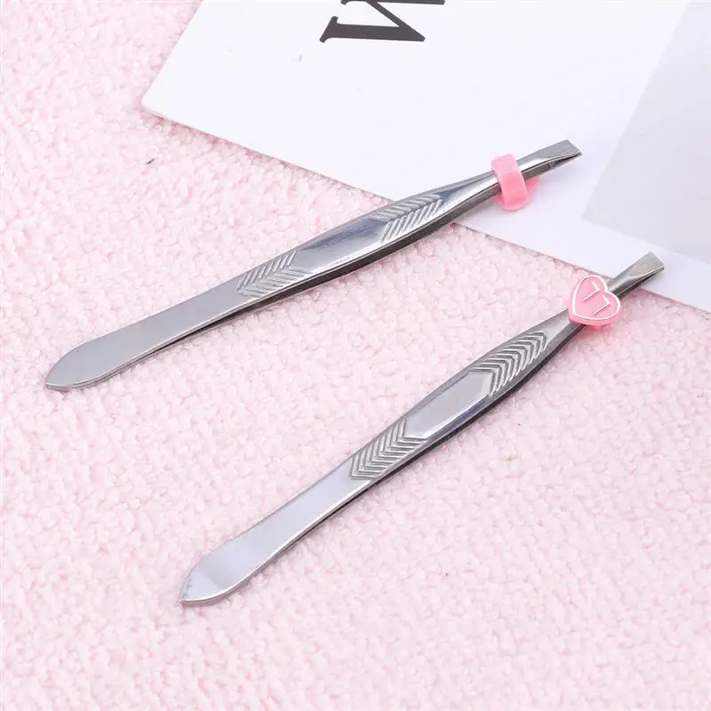 2 шт. удаление из нержавеющей стали скошенный макияж инструменты зажим для бровей