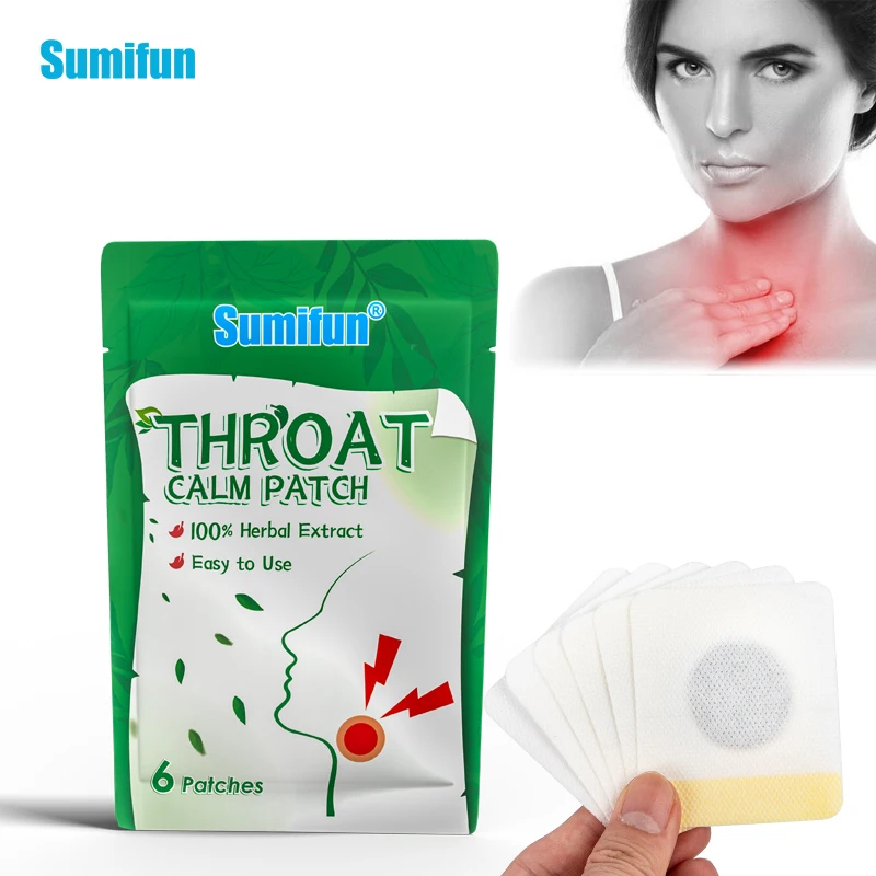 

6/12/24 шт., пластыри от боли в горле