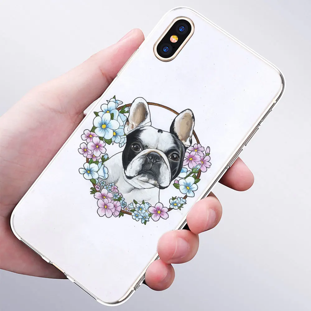 011 Роскошный мягкий силиконовый чехол для телефона французская собака породы бульдог для Apple iPhone 11 Pro XS Max X XR 6 6S 7 8 Plus 5 5S SE Модный чехол - Цвет: 011