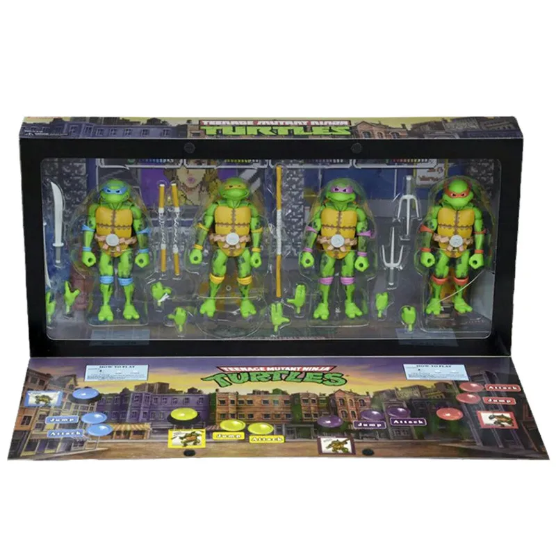 4 шт. набор игрушек для гаража NECA Черепашки-ниндзя | Игрушки и хобби