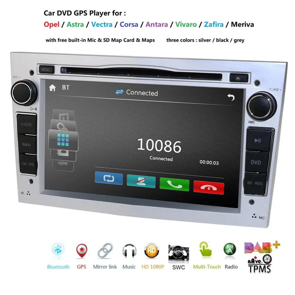 Специальный автомобильный DVD плеер 7 дюймов для Opel Astra H от 2004 и Combo Corsa C 2006 D DTV BT