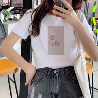 women graphic cute summer o neck 90s style casual fashion aesthetic cartoon elephant print female clothes tops tees tshirt