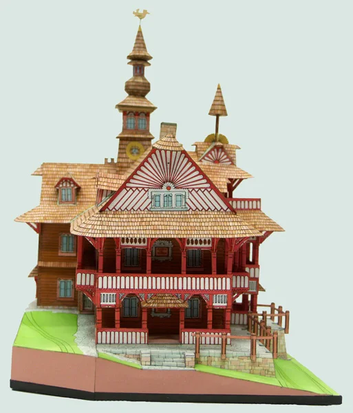 3D пазл из бумаги строительная модель игрушка Чешская Республика Beskid Mountain Hotel Mamenka