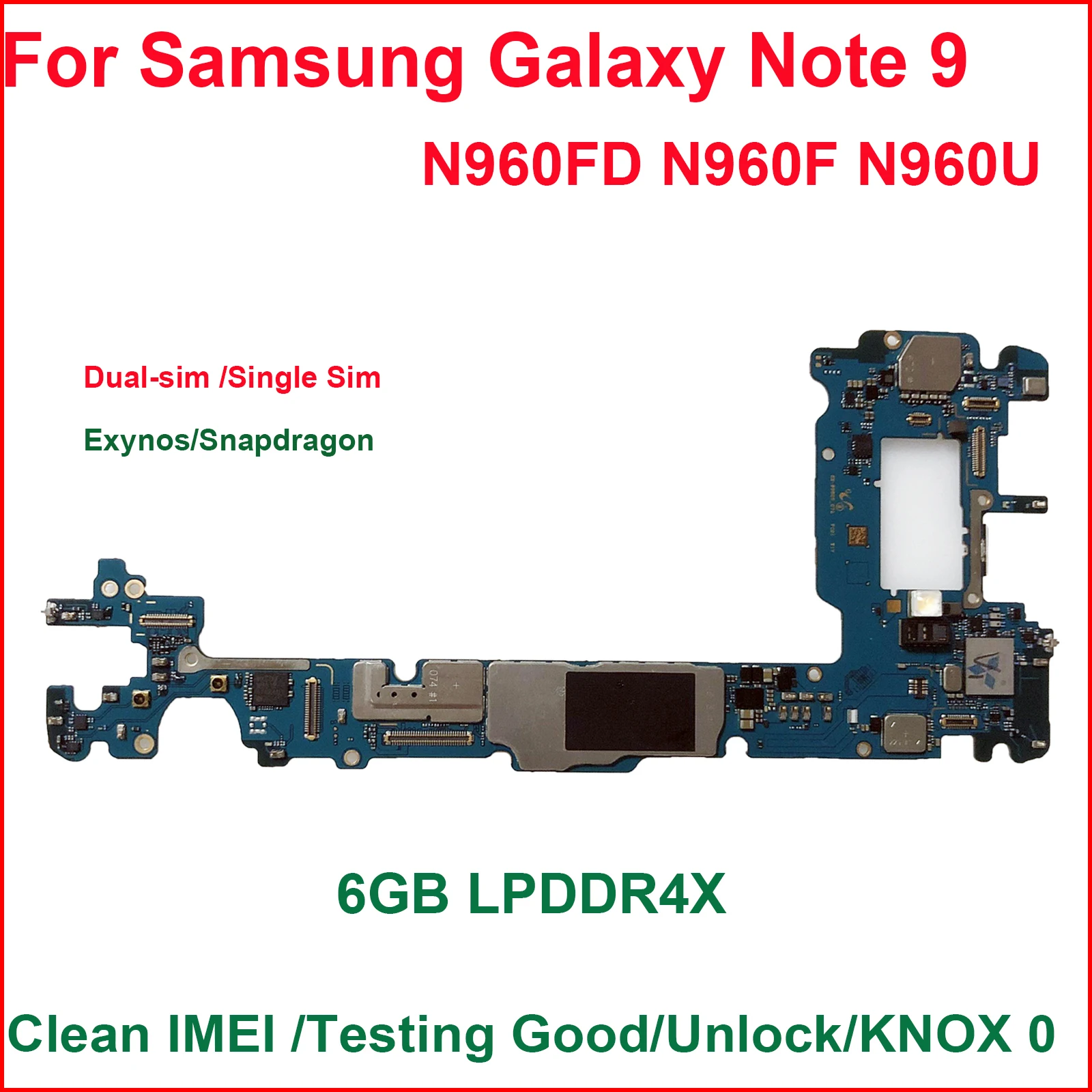 Материнская плата для Samsung Galaxy Note 9 128 ГБ 512 ГБ|Антенны мобильных телефонов| |