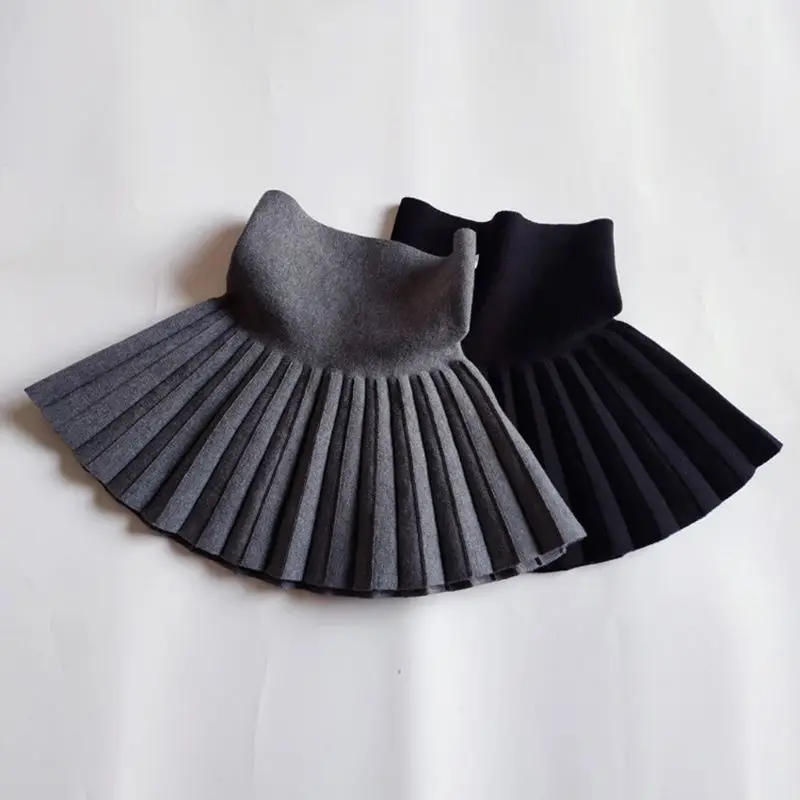 Одежда для маленьких детей Школьная трикотажная юбка девочек Приталенные