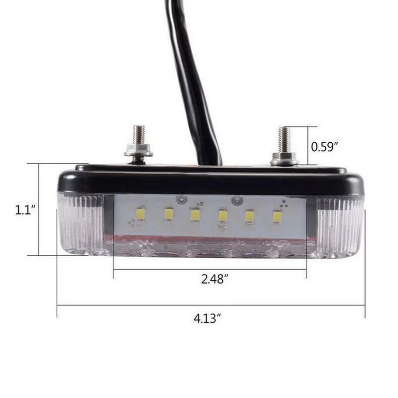 Индикатор номерного знака Лампа грузовик прицеп водонепроницаемый 1 шт. 12 В