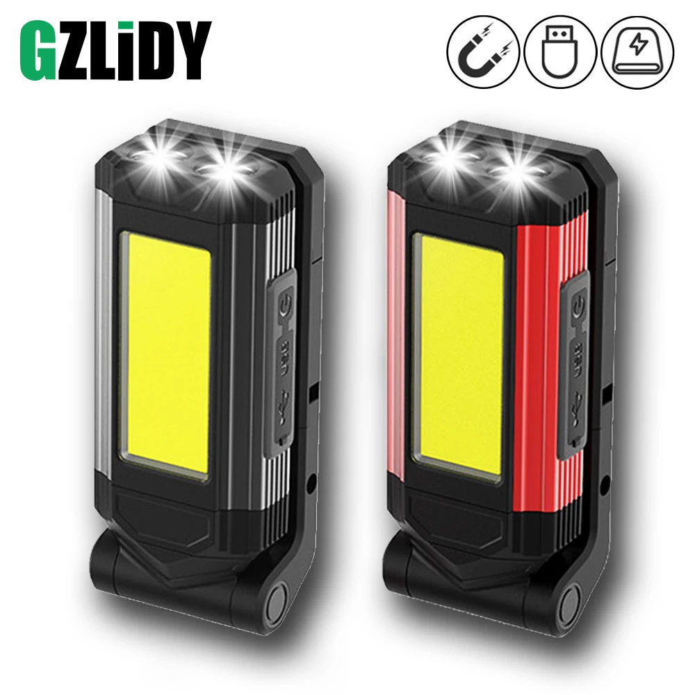 USB Перезаряжаемые COB рабочий светильник супер яркий светодиодный вспышка