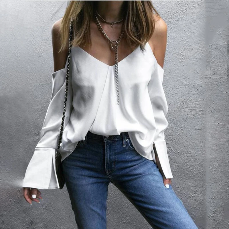 

Spring Summer Ladies England Style V Neck Solid Blouses Women 2021 New Flare Full Sleeve Hollow Out Midweight Pullover