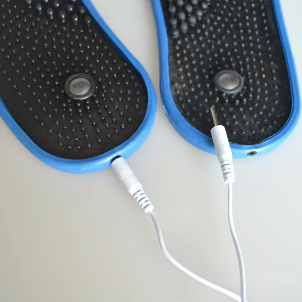 1 пара Резиновые массажные тапочки электрод физиотерапия Акупунктура