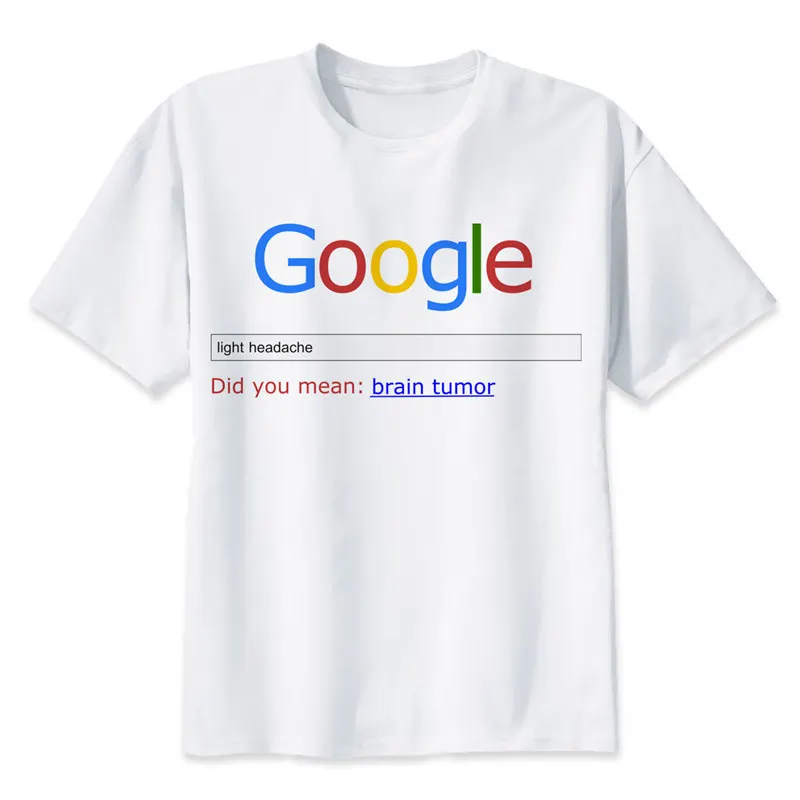 

Google TShirt men boy Summer O Neck white youth t shirt casual white print anime t-Shirts men top tees funny