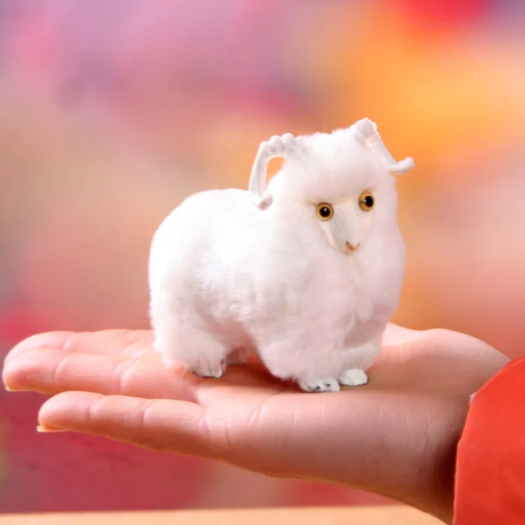 mini animals hard model polyethylene&ampfaux furs simulation owl deer rabbit prop handicraft home desktop decoration toy gift a011 | Дом и сад