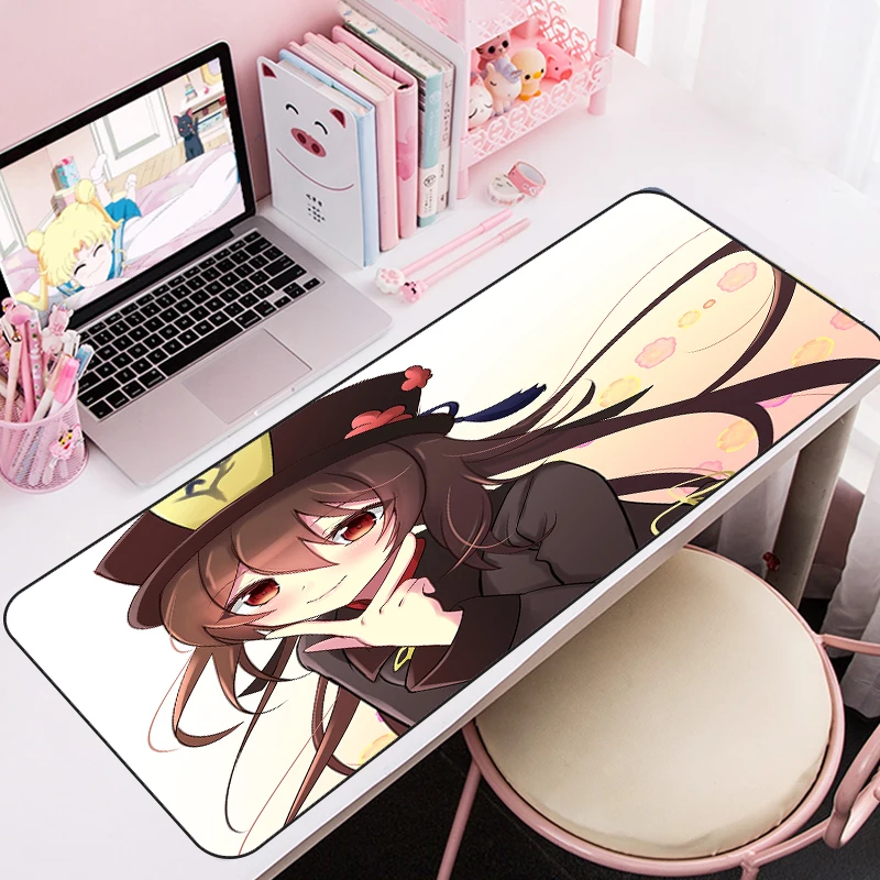 

MRGLZY Anime Yuanshen Big Mouse Pad Carpet Notepad Computer Game Accessories Locking Gamer Desktop Keyboard Non-slip Mouse Pad