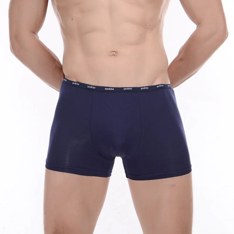 

4Pcs Summer Men's Modal Sexy Underwear Solid Color Comfortable Boxer Briefs Sweat-absorbent Breathable Boxer L-3XL