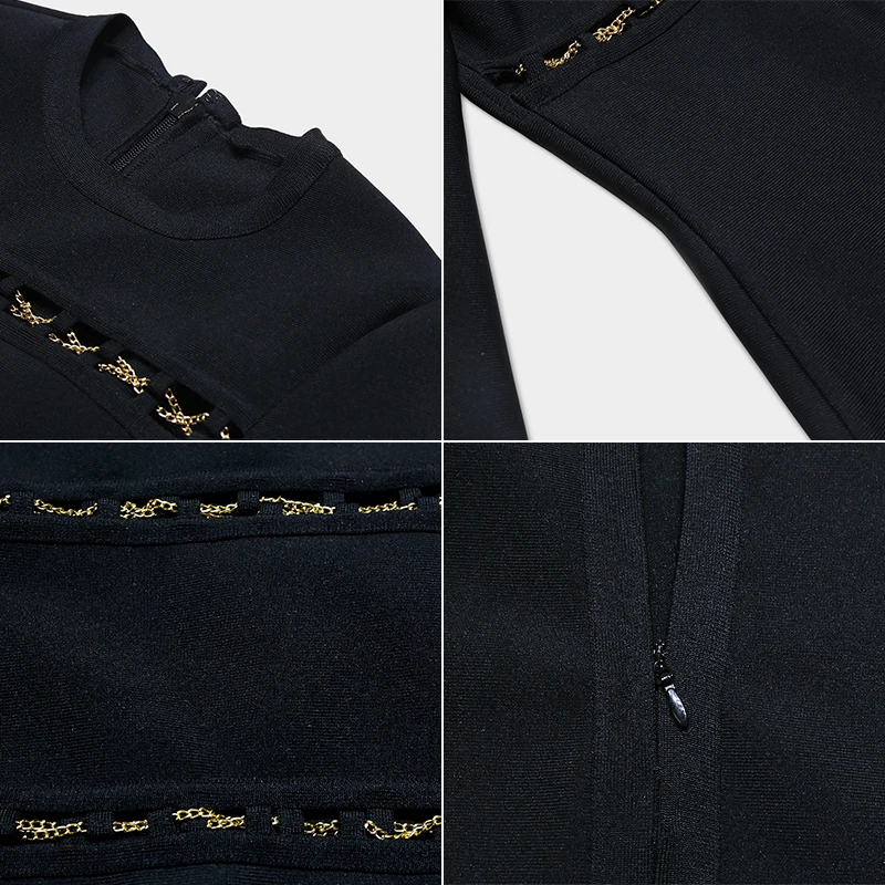 

2021 Sexy Women Long Sleeve Bandage Dress Bodycon Hollow Out Mesh Runway Dress Bandage Party Club Vestido