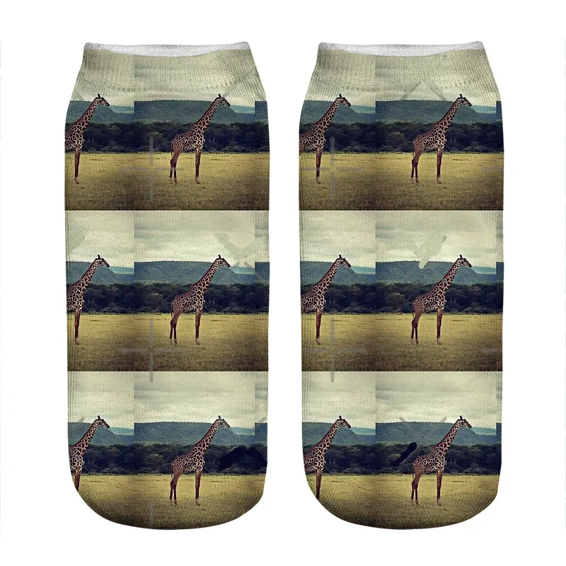 

Женские носки kawaii sentinel, Жираф в профиле, носки с принтом для женщин, Харадзюку, веселая забавная Новинка, милые подарочные носки для девочек ...