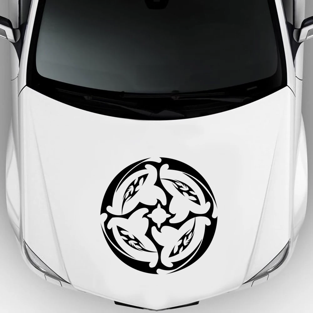 

D-1066 Car Auto Body Sticker Engine Hood Flame Self-Adhesive Vinyl Graphics Decals Waterproof General Car Stickers