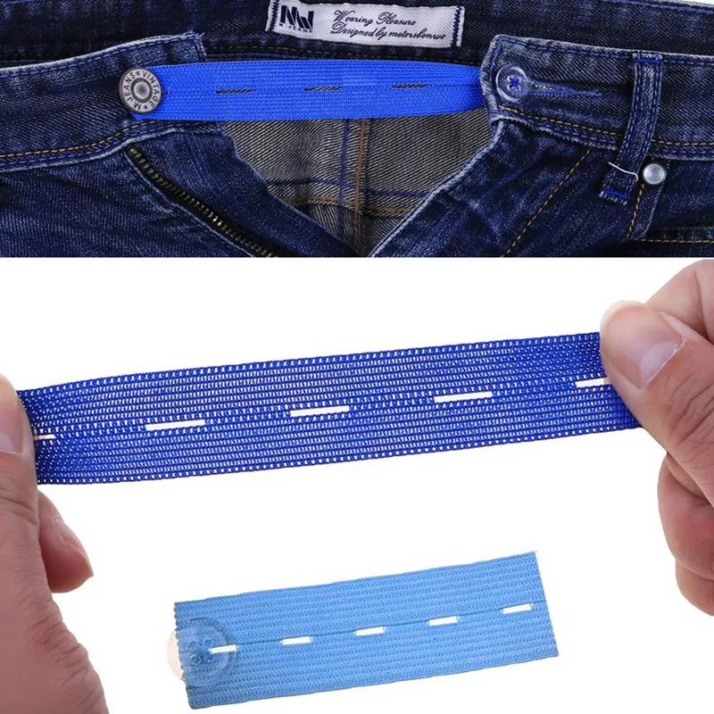 

1Pcs Skirt Trousers Jeans Waist Expander Waistband Extender Button Pant Elastic Extender Wonder Button Belt Extension Buckle