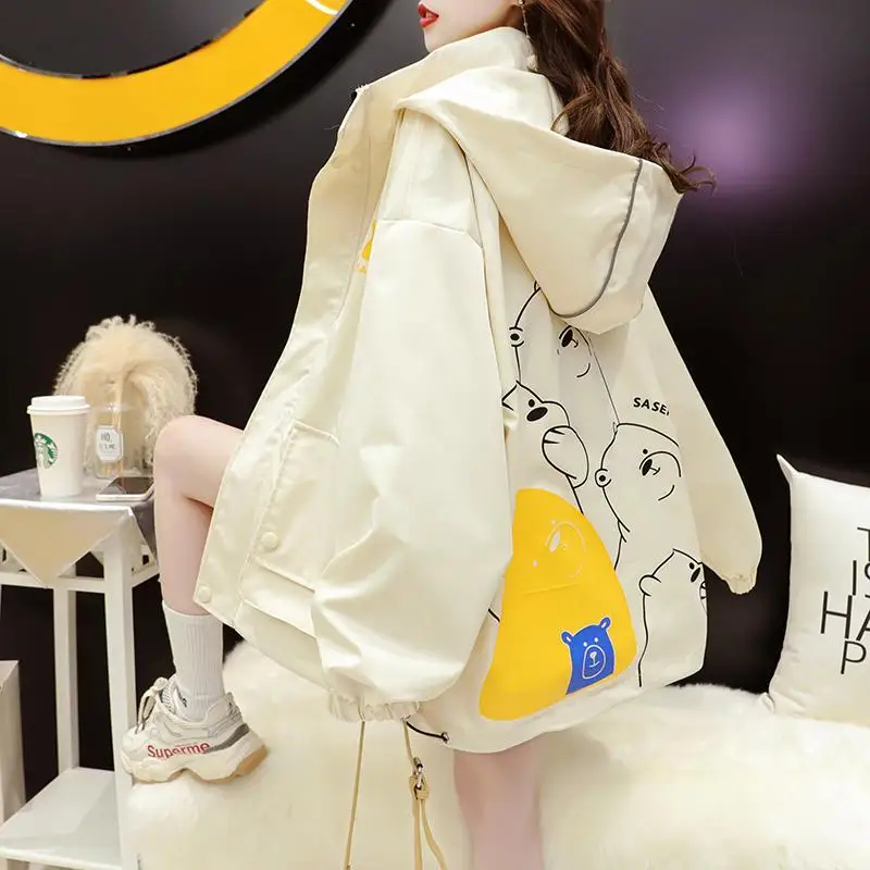 

Net red tooling jacket female spring autumn 2021 new spring Korean version of loose casual western style ins tide wild jacket