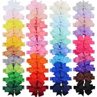 40 шт.лот однотонный бант из корсажной ленты для девочек милые детские повязки на голову для новорожденных аксессуары для волос Детские повязки для волос Лучшие подарки 2021