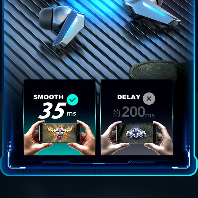 Игровые наушники M5 TWS Bluetooth 5 2 профессиональные геймерские с низкой задержкой и