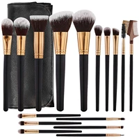 ronslore 16pcs makeup brush set premium beauty cosmetic powder foundation makeup brushes eyeshadow fan kabuki brush kit