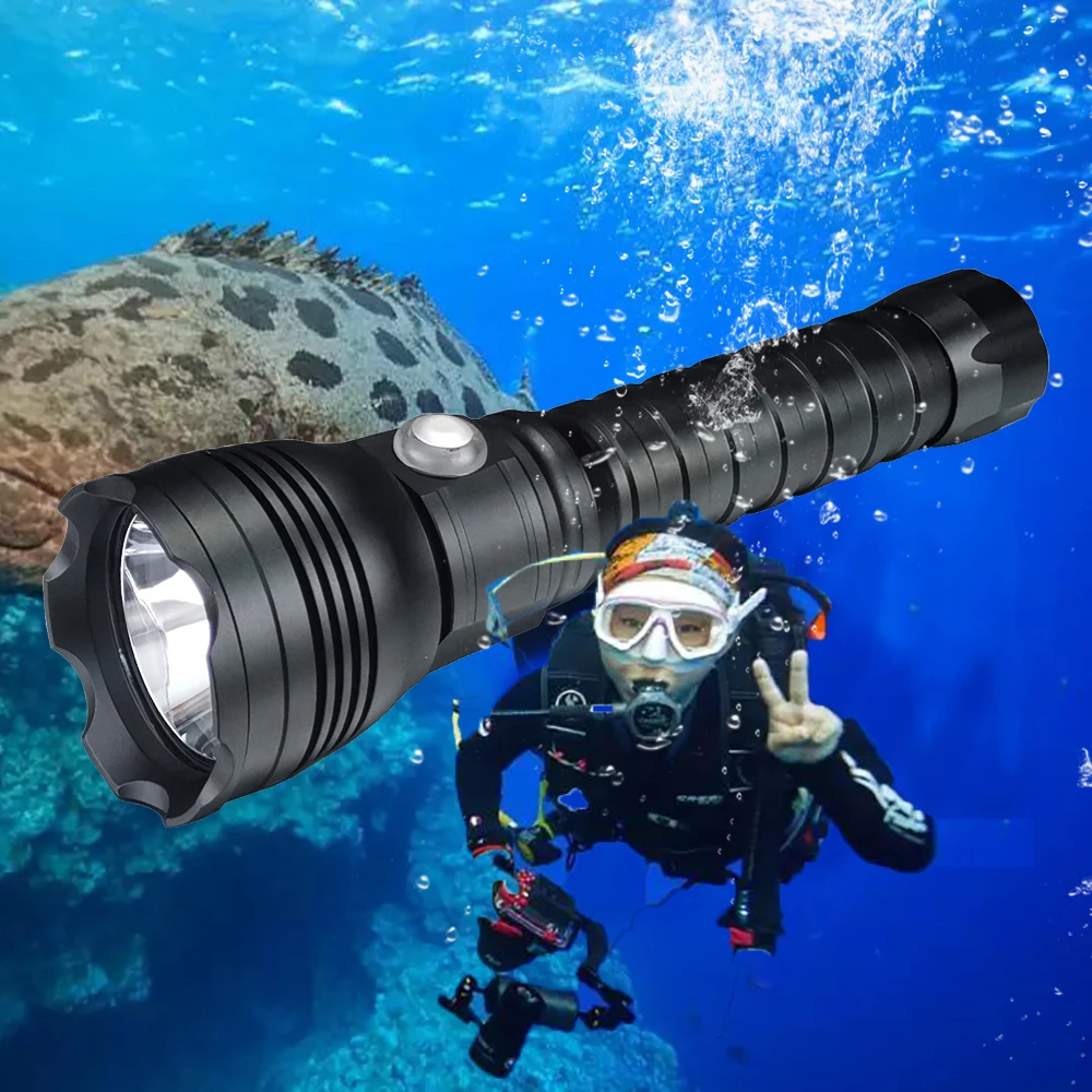 Фонарик для дайвинга CREE XHP70.2 светодиодный фонарик 4000 люмен подводной охоты