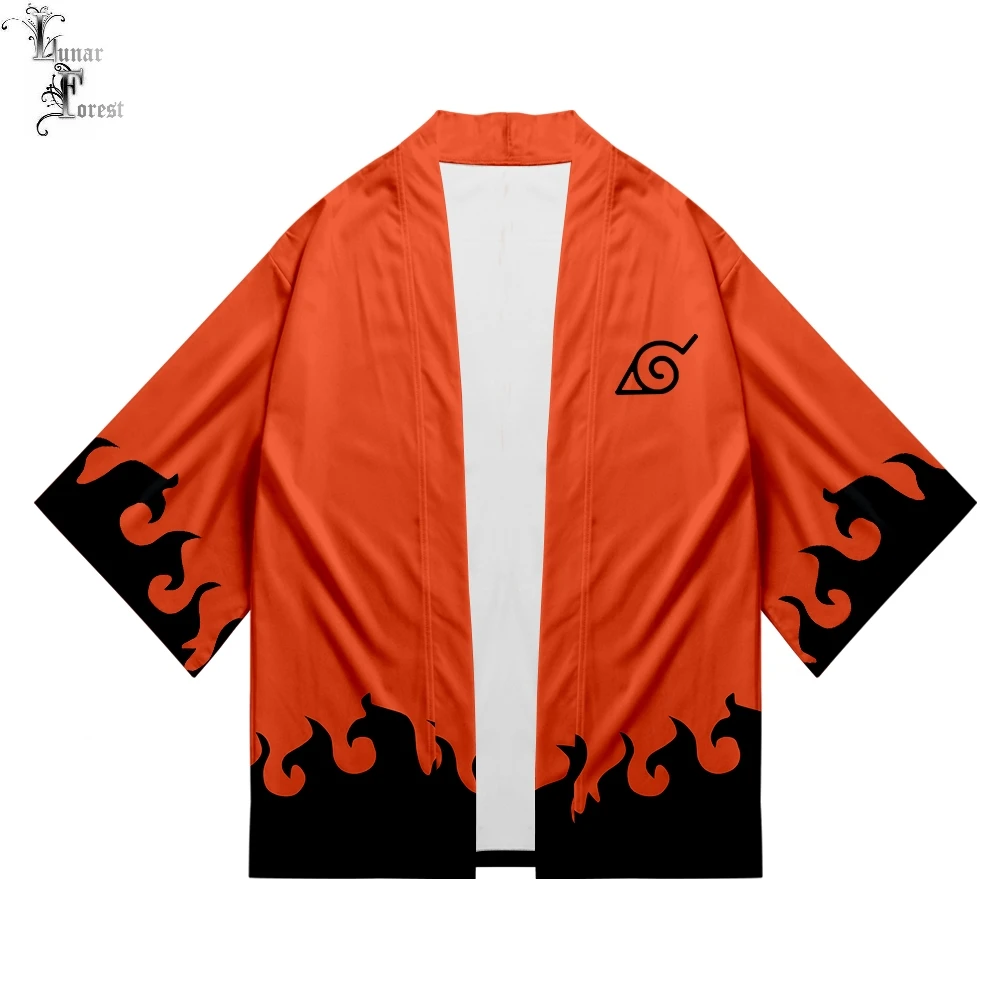 Кимоно для косплея унисекс японское объемное кимоно хаори юката с Саске/Какаси