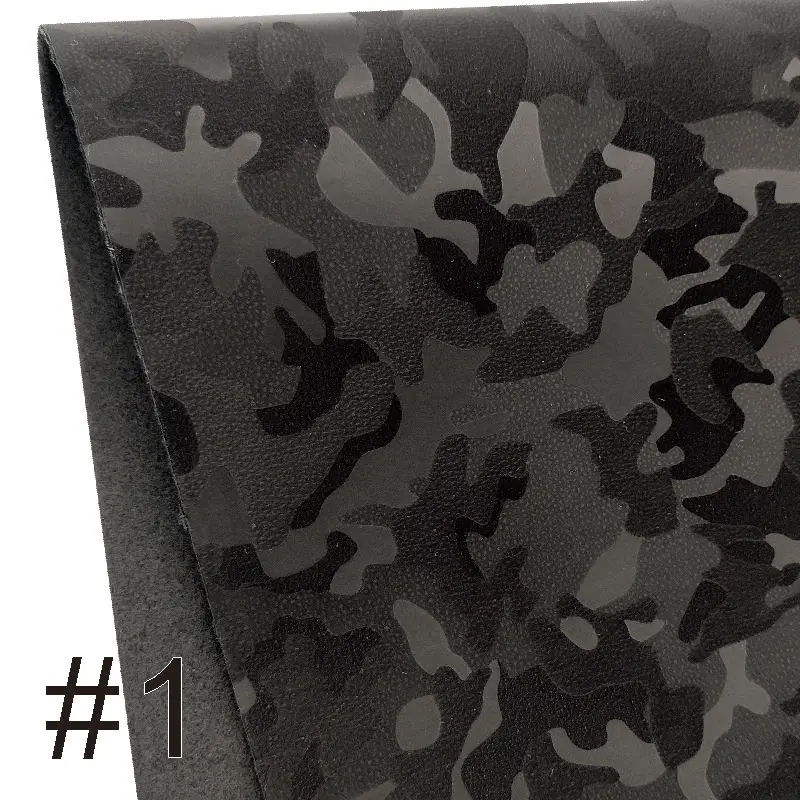 

A4 Size 8.2"*11.8" TPU Synthetic Leather Fabric Camouflage Printed Soft Faux Leather Sheets Vinyl For Bows