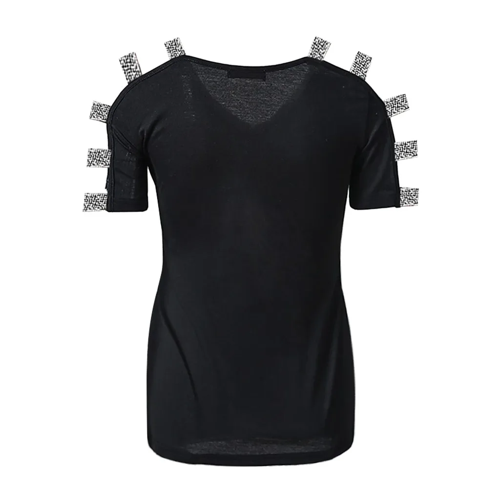 Модные женские Топы Стразы с вырезами блестящий пуловер открытыми плечами и