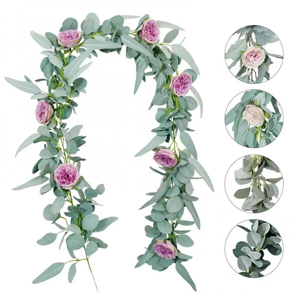 

Artificial Vine Sheep Ear Shape Leaf Simulation Plant Home Hanging Ornament