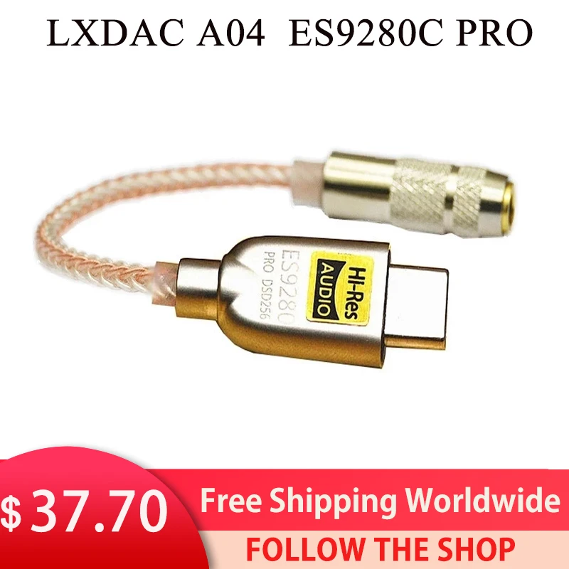 LXDAC A04 Portable ES9280C PRO Headphone Amplifier 600Ω ESS HPA DSD 128 USB Type C DAC Amp for Android Pixel   Win10