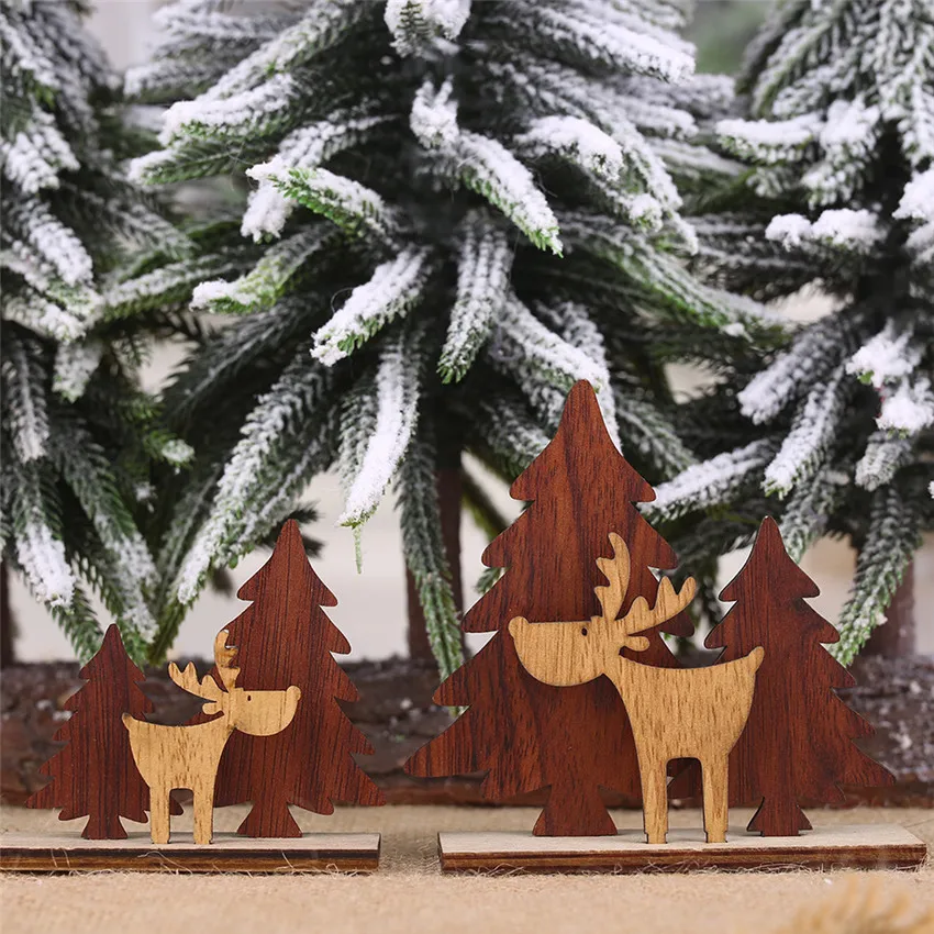 DIY Деревянные олень Рождественское дерево подвески дверь деревянного шкафчика