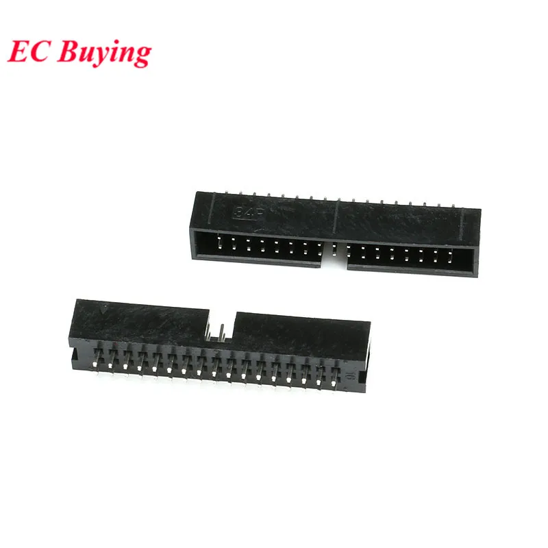 10 шт. DC3 26P 30P 34P 40P 50P 26PL 30PL 34PL 40PL 50PL 2 54 мм Штекерный разъем ISP прямой двухсторонний IDC