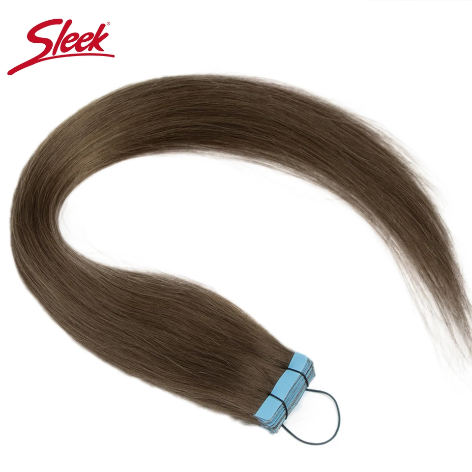Гладкие перуанские прямые человеческие волосы для наращивания на ленте среднего и коричневого цвета для 4 #8 #10 #16 # оранжевые толстые волосы ... от AliExpress WW