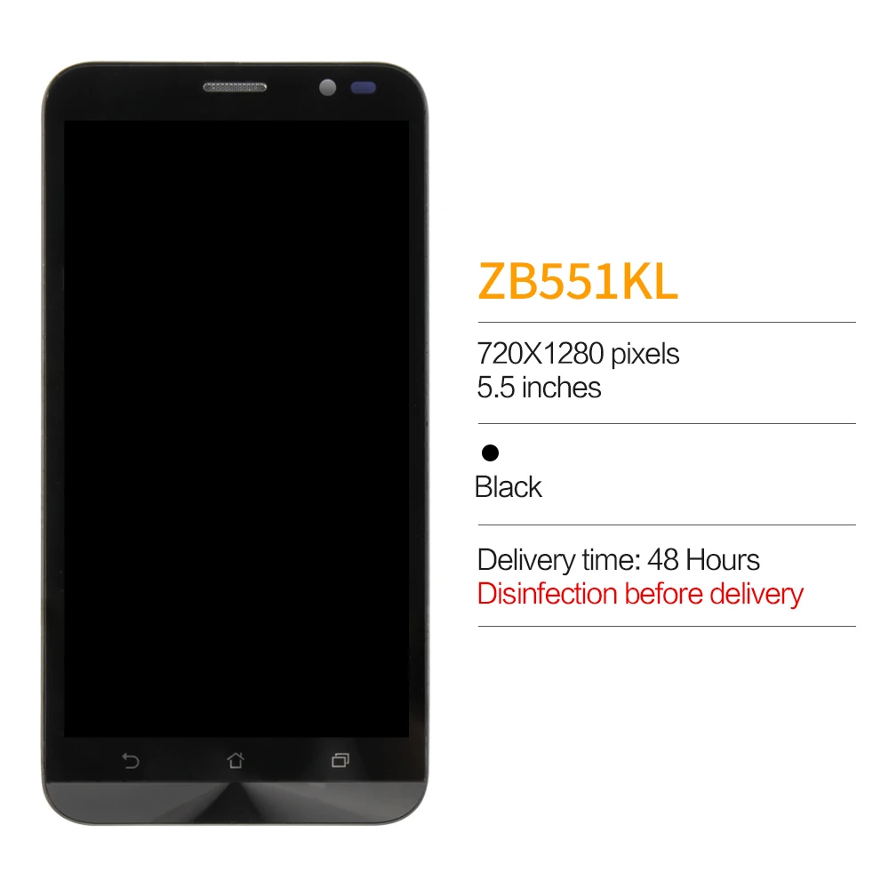 Оригинальный дисплей 5 дюйма для ASUS Zenfone Go ZB551KL сенсорный экран в сборе с рамкой ЖК