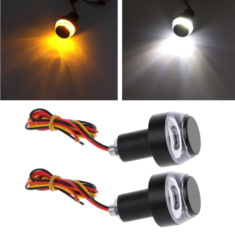 

LED Handlebar Motorcycle Turn Signal Light Amber Indicator Flasher Blinker Grip