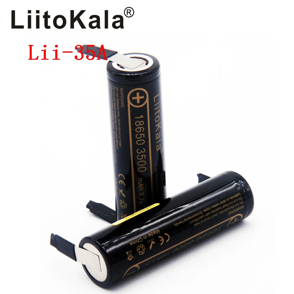 

2023 300PCS LiitoKala Lii-35A 3.7V 3500mAh 10A Discharging Rechargeable Batteries 18650 Battery/UAV