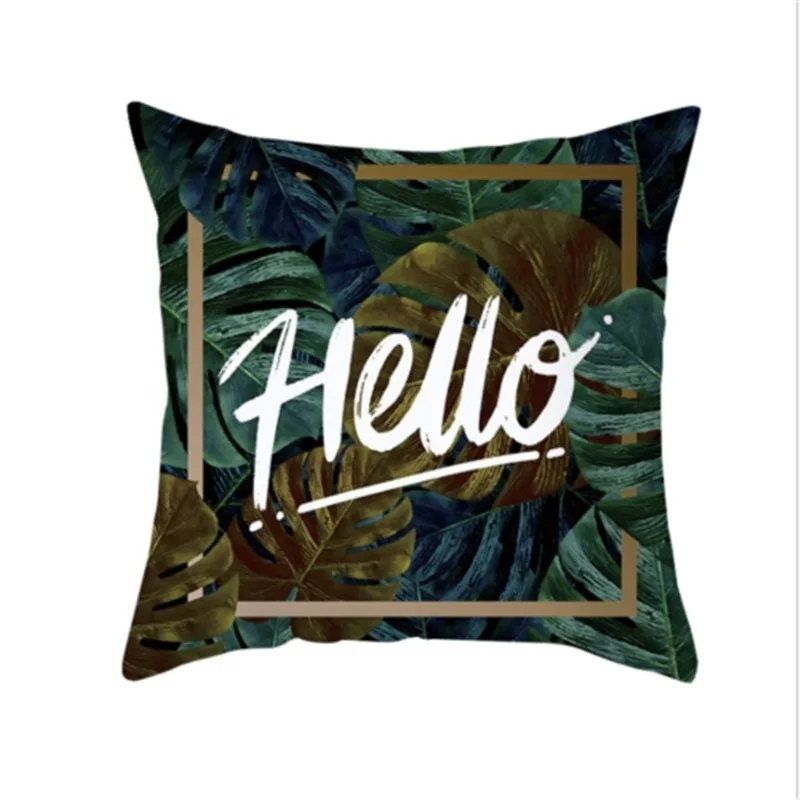 Tropical Plants Pattern Decorative Cushions Pillowcase Polyester Cushion Cover Sofa Decoration Throw Pillow Covers cushion cover | Дом и сад