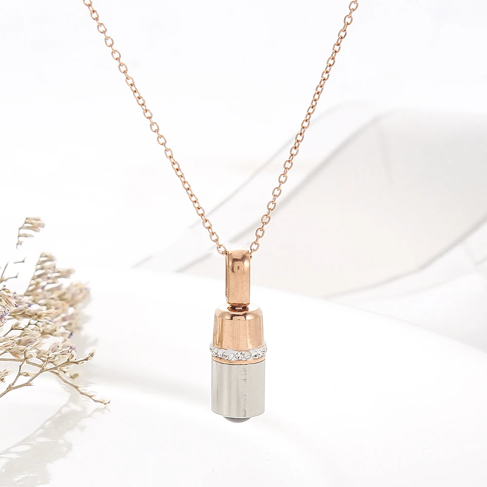 WYBU ожерелье из титановой стали с подвеской в виде колонны для женщин цепочка
