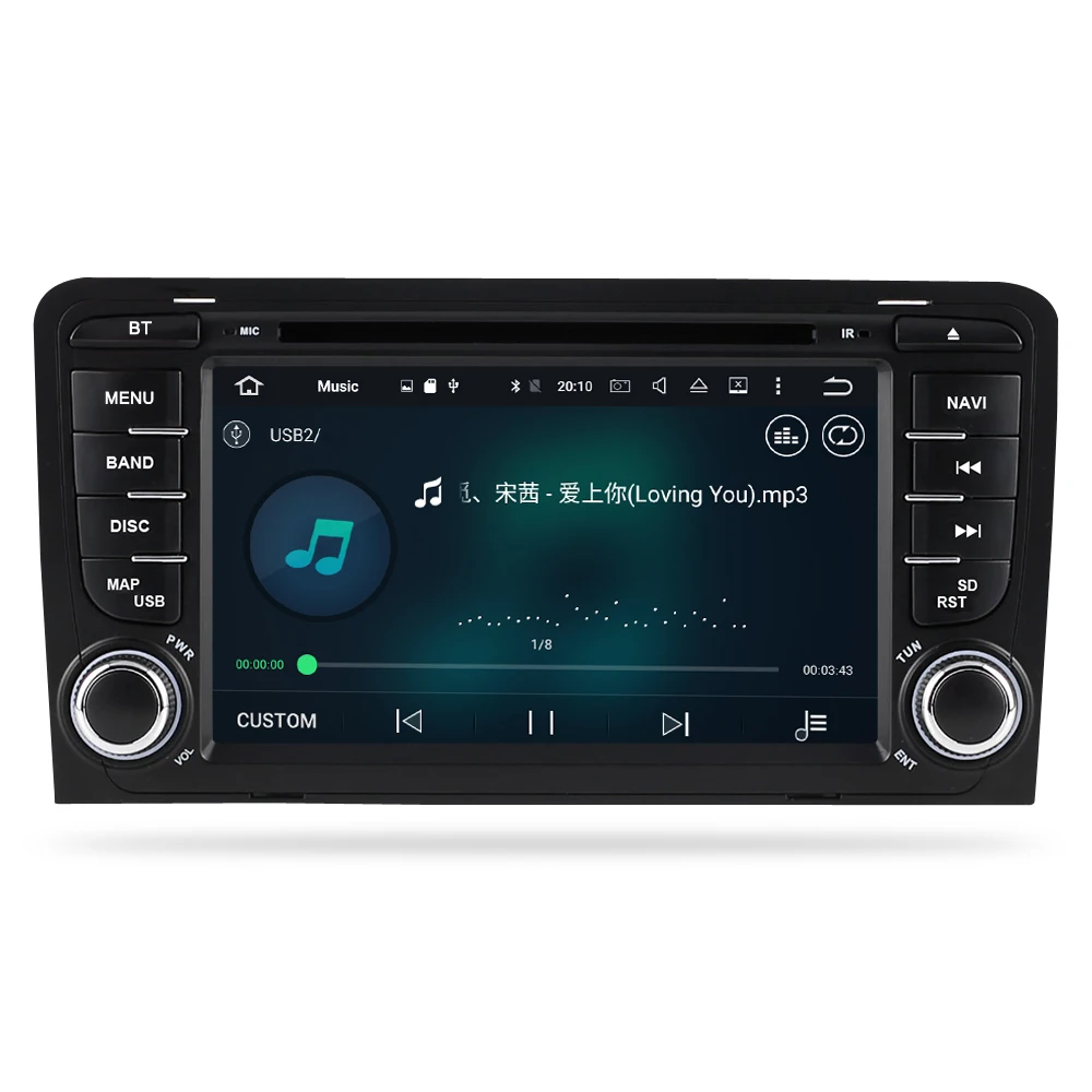 Автомобильный DVD стерео Мультимедийный Головной блок 4G ОЗУ Android 9 0 для Audi/A3/S3