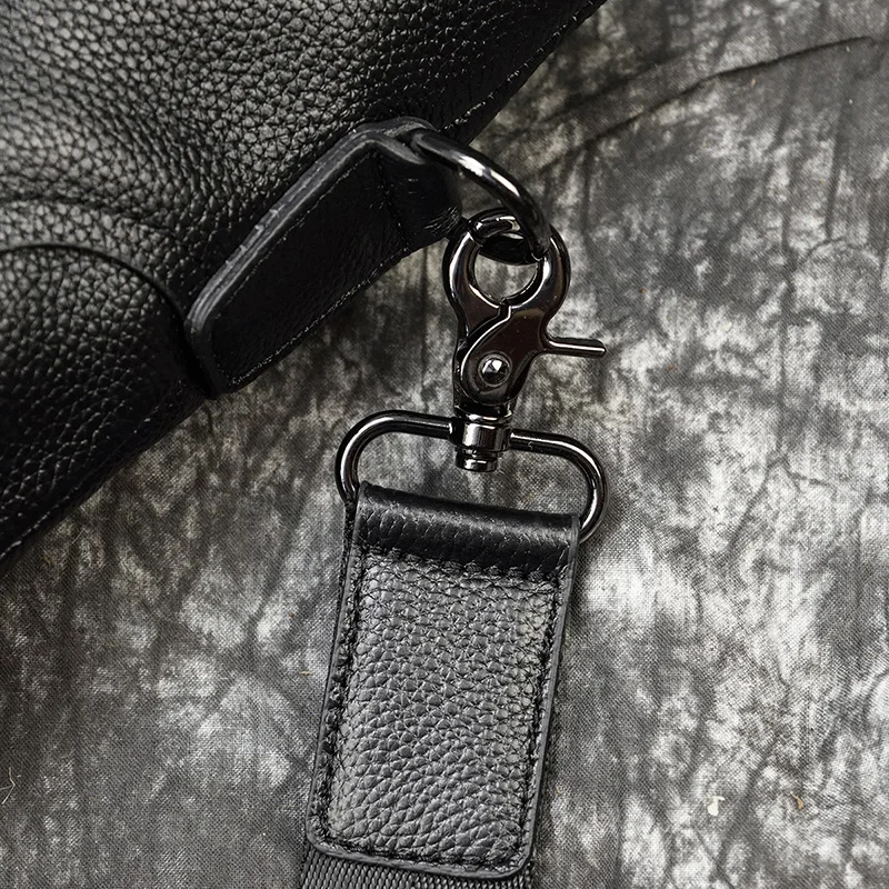 Мужская сумка тоут из натуральной кожи черная коровья кожа А4 деловая