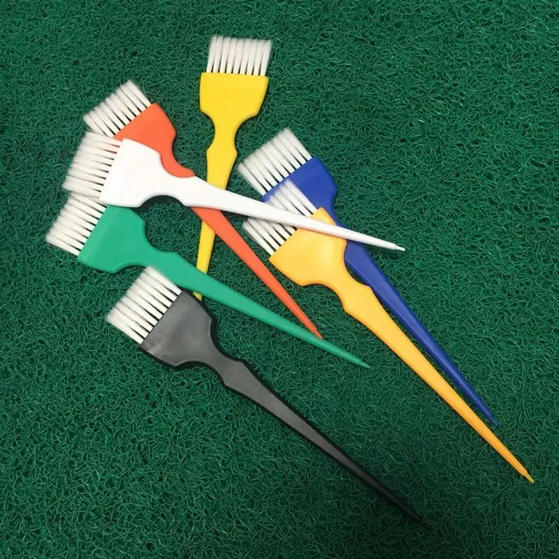 

7pcs Soft Brushes Hair Dyeing Tool Hair Coloring Brushes Highlights Color Mixing Stirrer Kit For Hairdressing(Random Color )