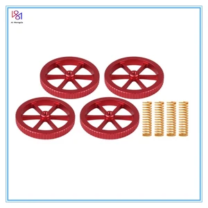 4pcs aluminum platform leveling hand twist nut spring for creality ender 33 pro3 v2 ender 55 plus 3d printer heatbed parts free global shipping