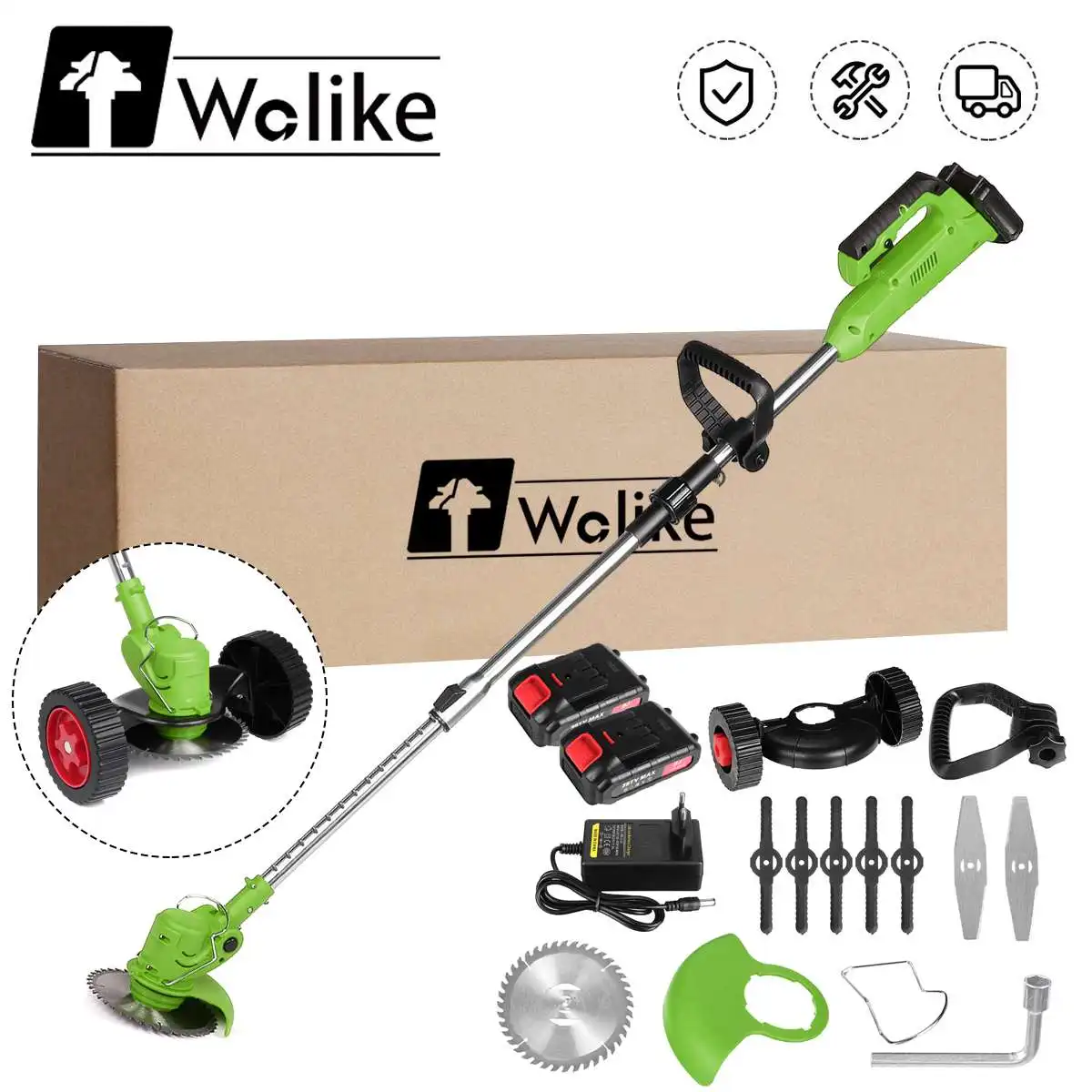 

Беспроводная газонокосилка Wolike 88VF, 2000 Вт