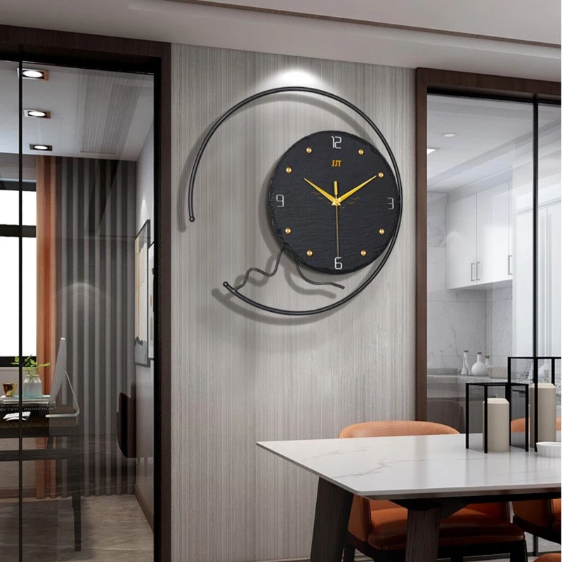 

Wall Hanging Clock Modern Pendulum Wall Watch Creative Home Decor DIY Silent Clock for Living Room Bedroom